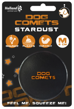 Dog Comets Ball Stardust Schwarz/Orange M