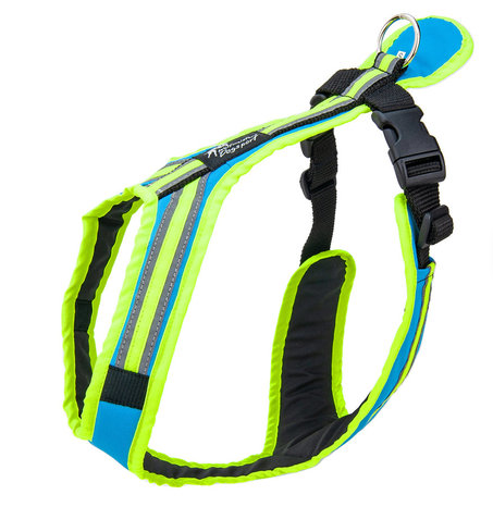 SAFETY Zug- und Führgeschirr türkisblau-neongrün S
