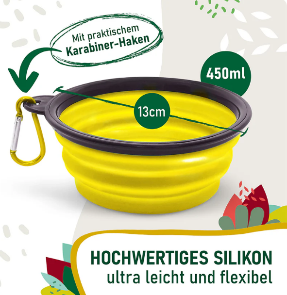 Faltbarer Hundenapf gelb