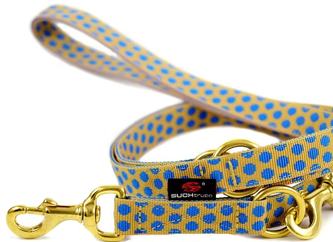 Langleine Dots Beige-Royalblue medium-large