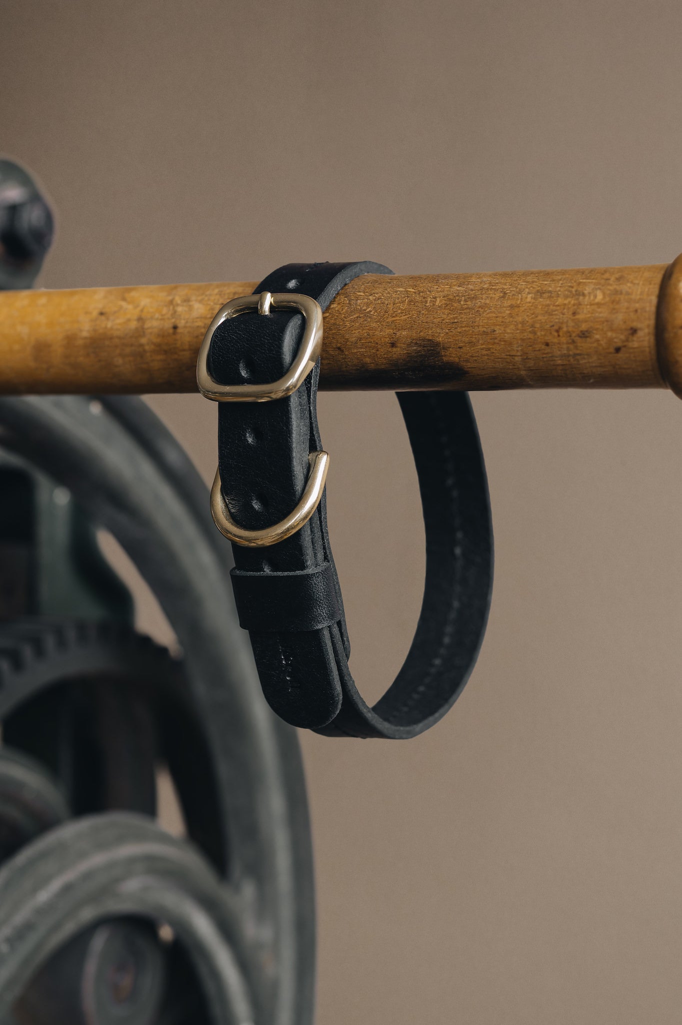 Hundehalsband aus Leder. Tanne Schwarz