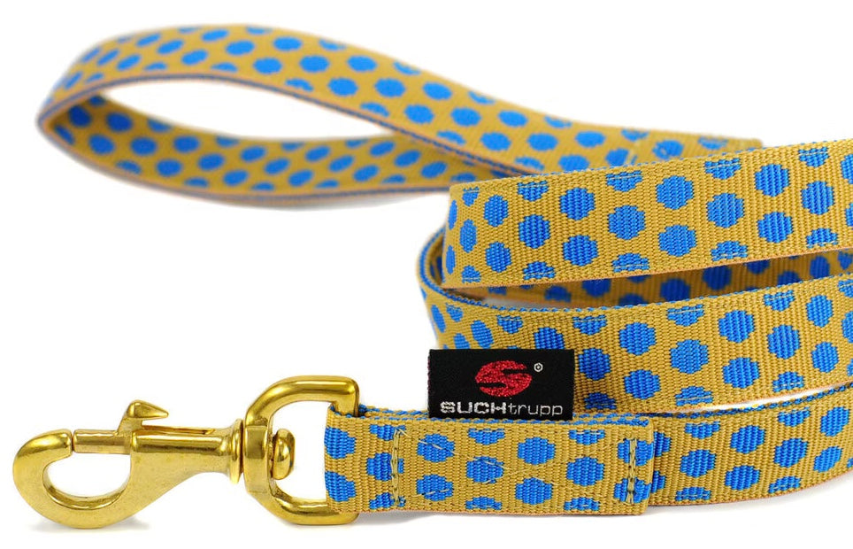 Cityleine Dots Beige-Royalblue medium-large