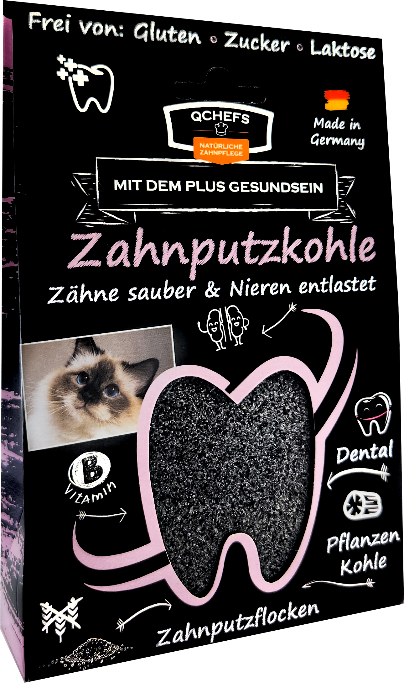 Zahnputzkohle Katze