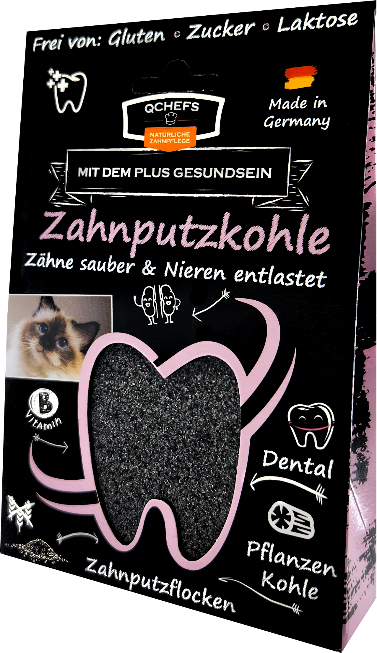 Zahnputzkohle Katze