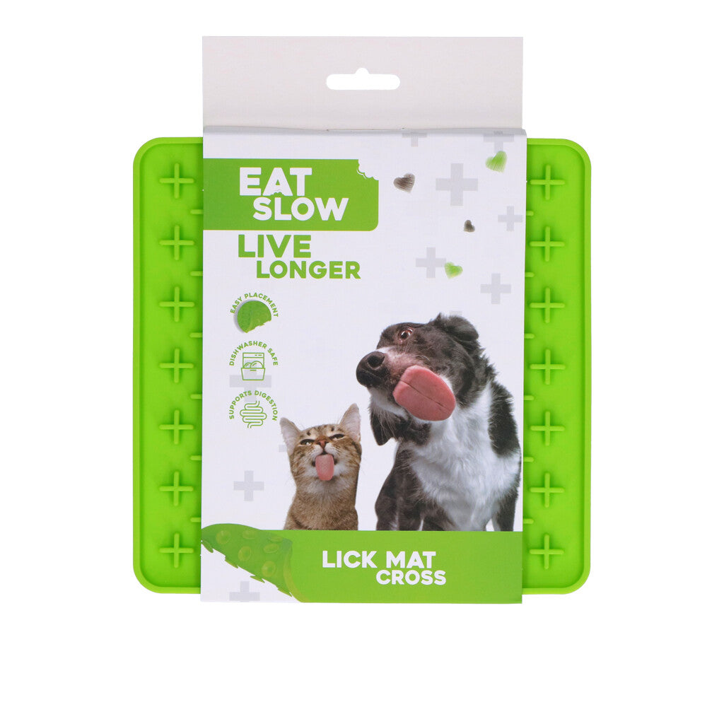 Lick Mat Cross Grün