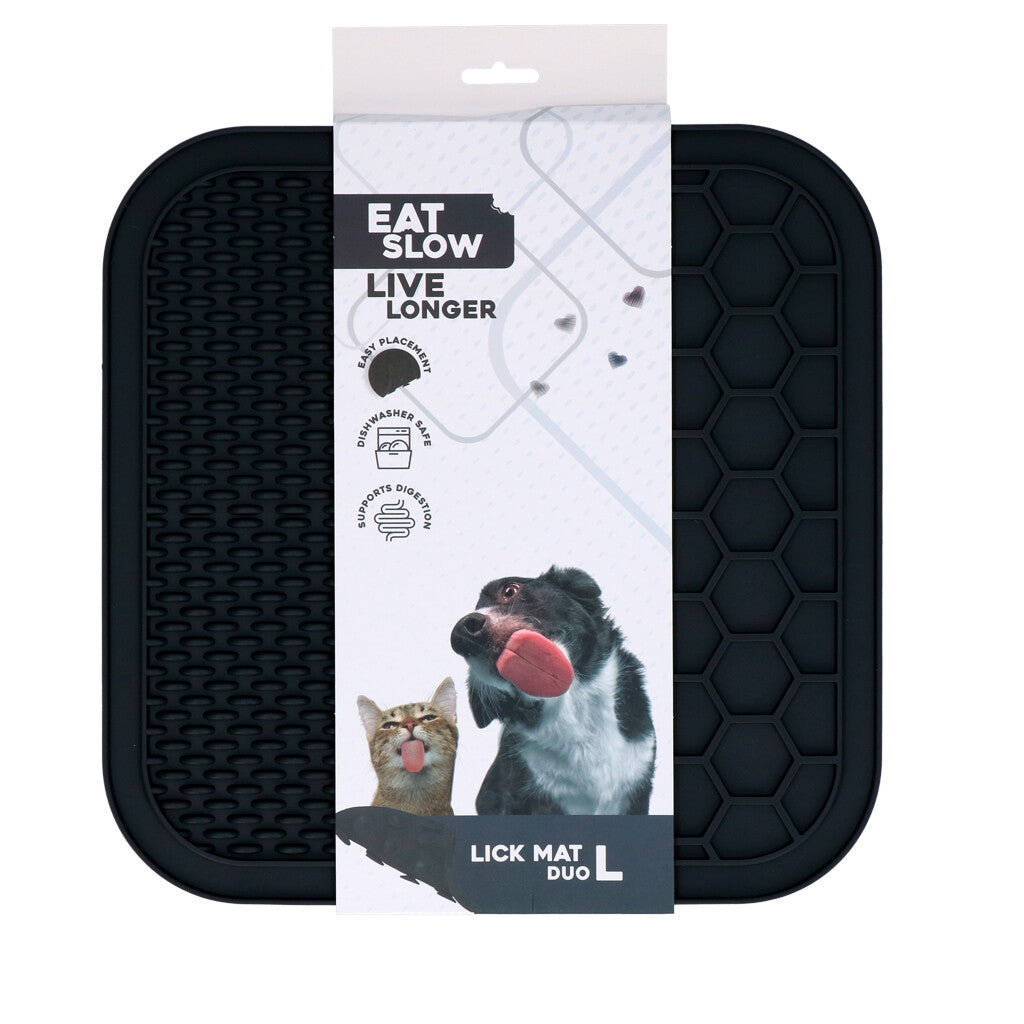 Lick Mat Duo L Grau