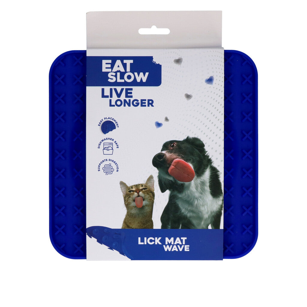 Lick Mat Wave Blau