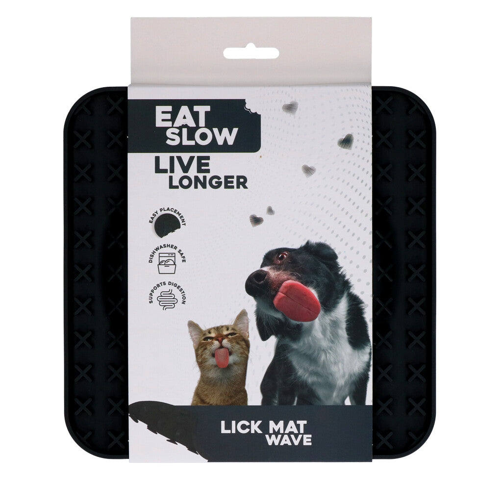 Lick Mat Wave Grau