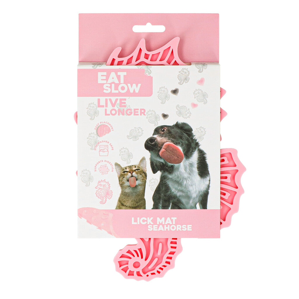 Lick Mat Seahorse Rosa