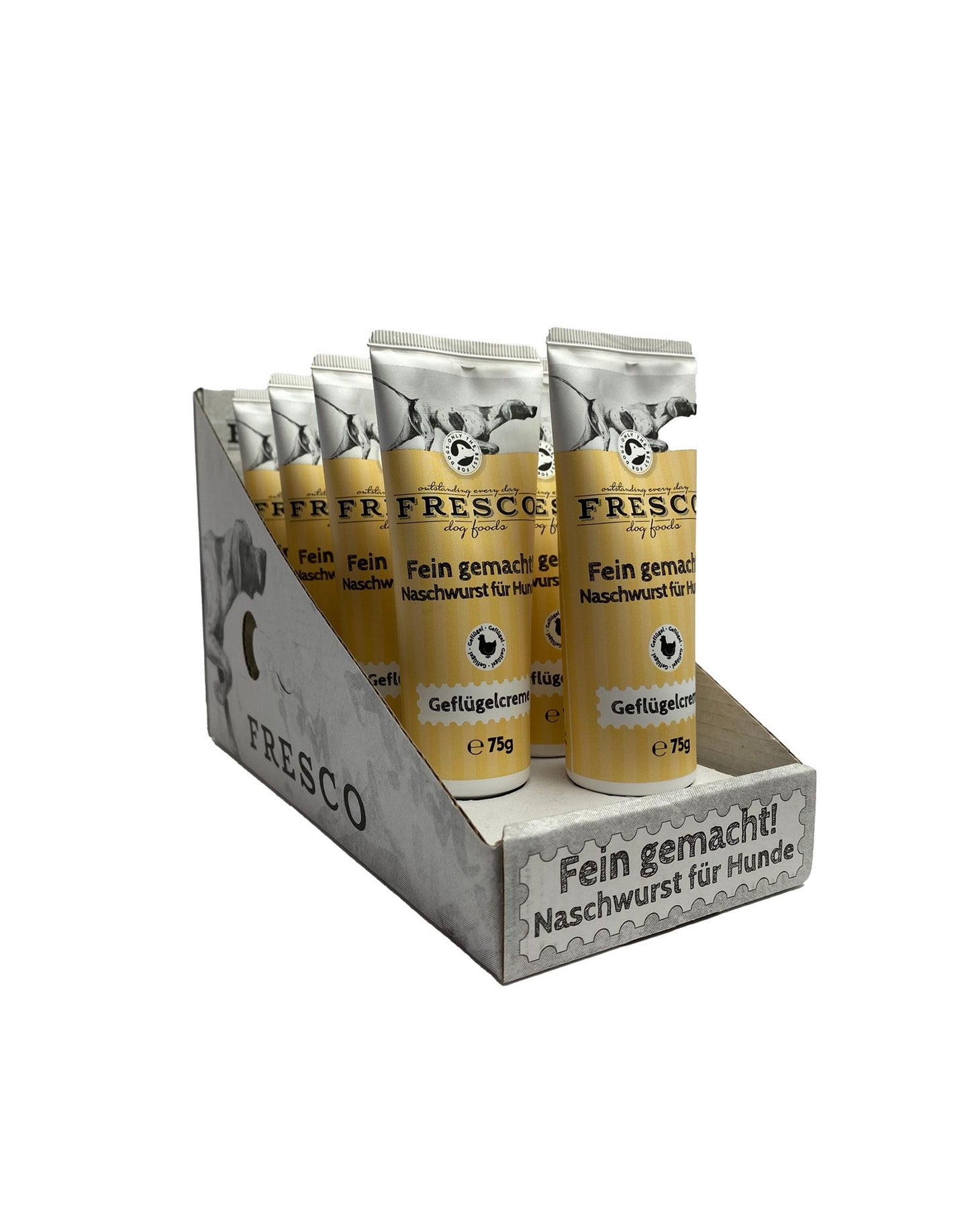 Fein gemacht! Naschwurst für Hunde – Geflügelcreme 75g