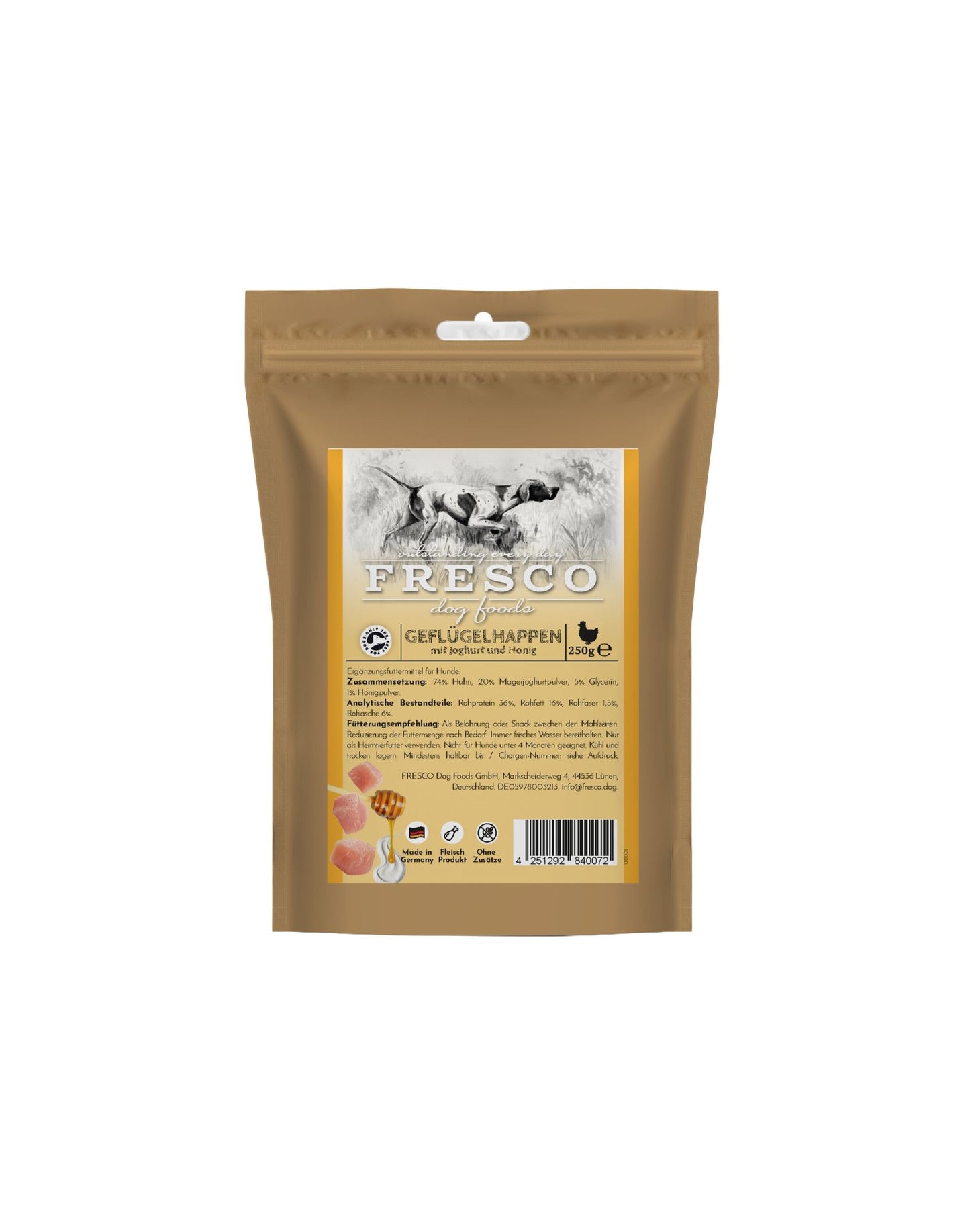 Geflügelhappen mit Joghurt und Honig 100g