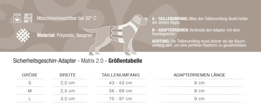 Geschirr Sicherheitsadapter - Matrix 2.0 Black