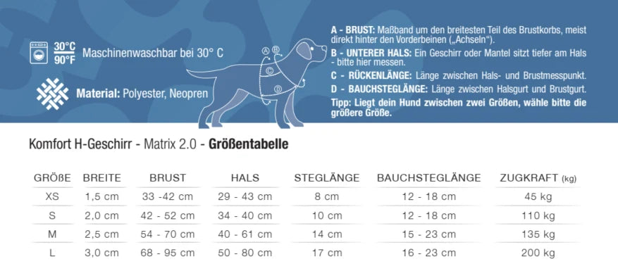 GOTCHA! Smart ID Comfort H-Geschirr - Matrix 2.0 Stone