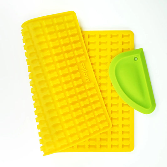 Backmatte Mini Knochen + Schaber (Set) Gelb