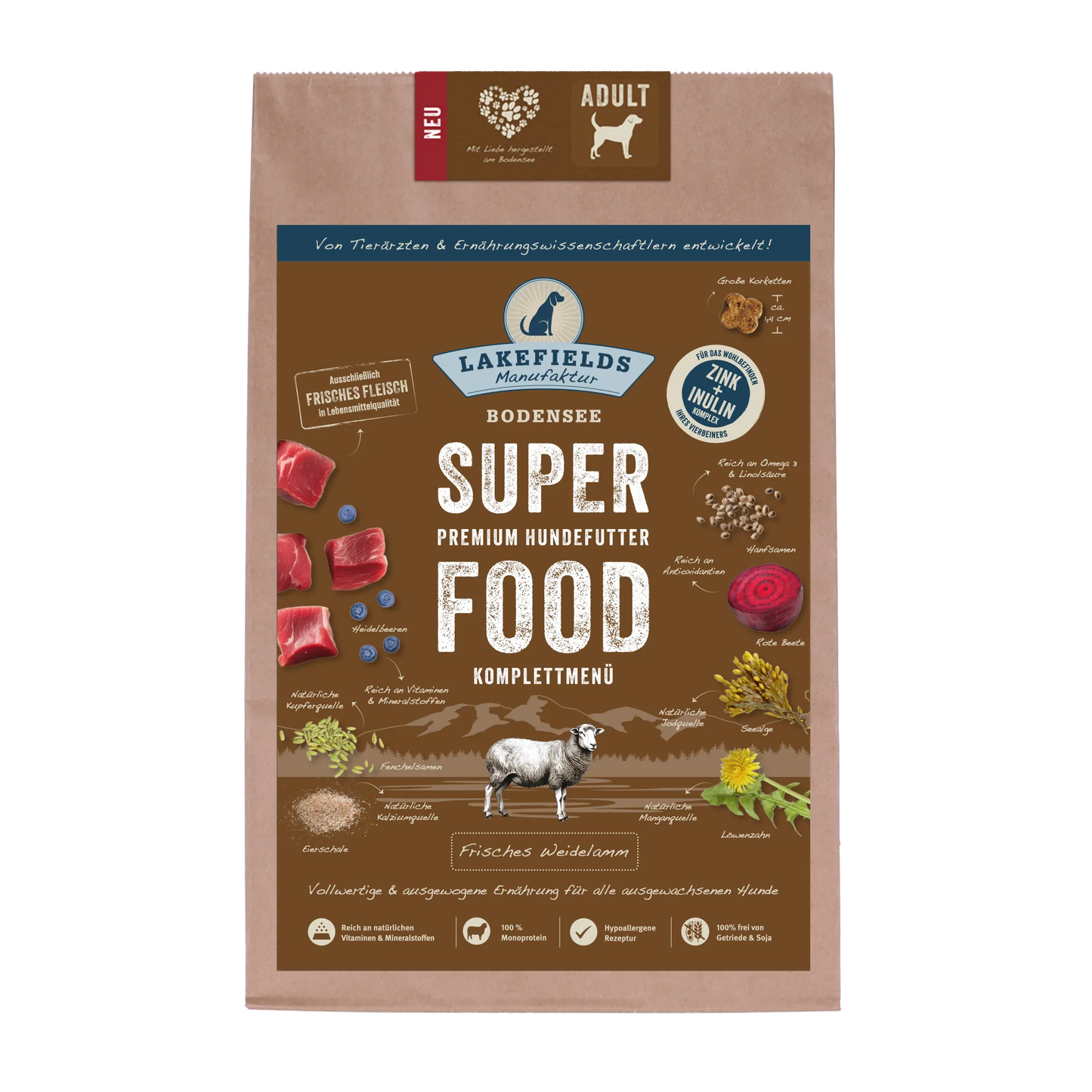 SUPERFOOD Premium Lamm Komplettmenü 2,5kg