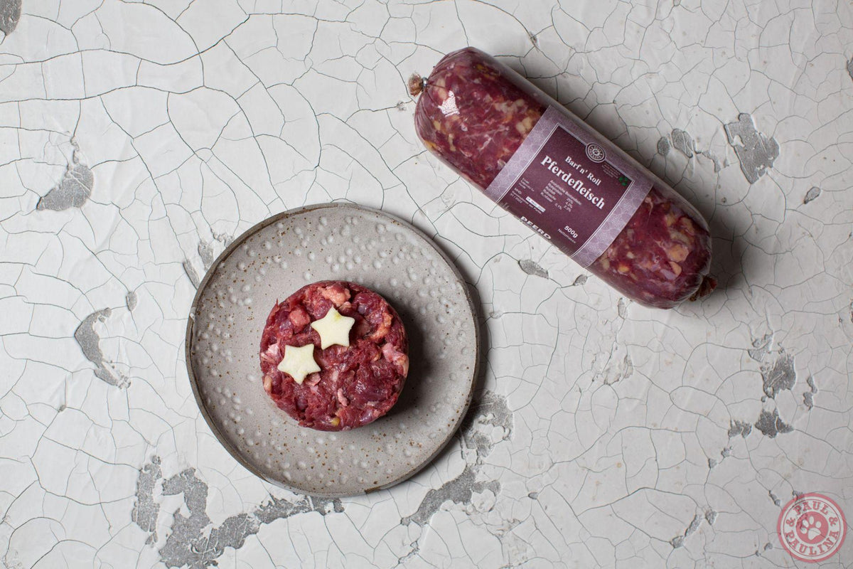 Barf n´ Roll Pferdemuskelfleisch gewolft 500g