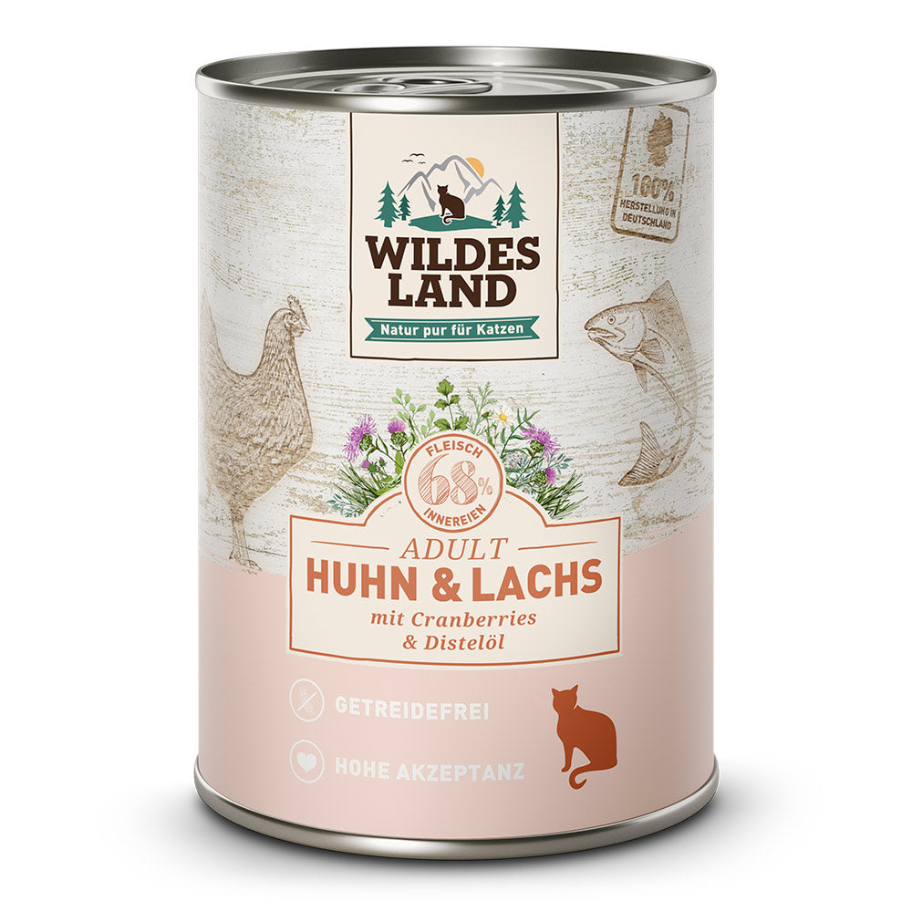Huhn und Lachs mit Distelöl