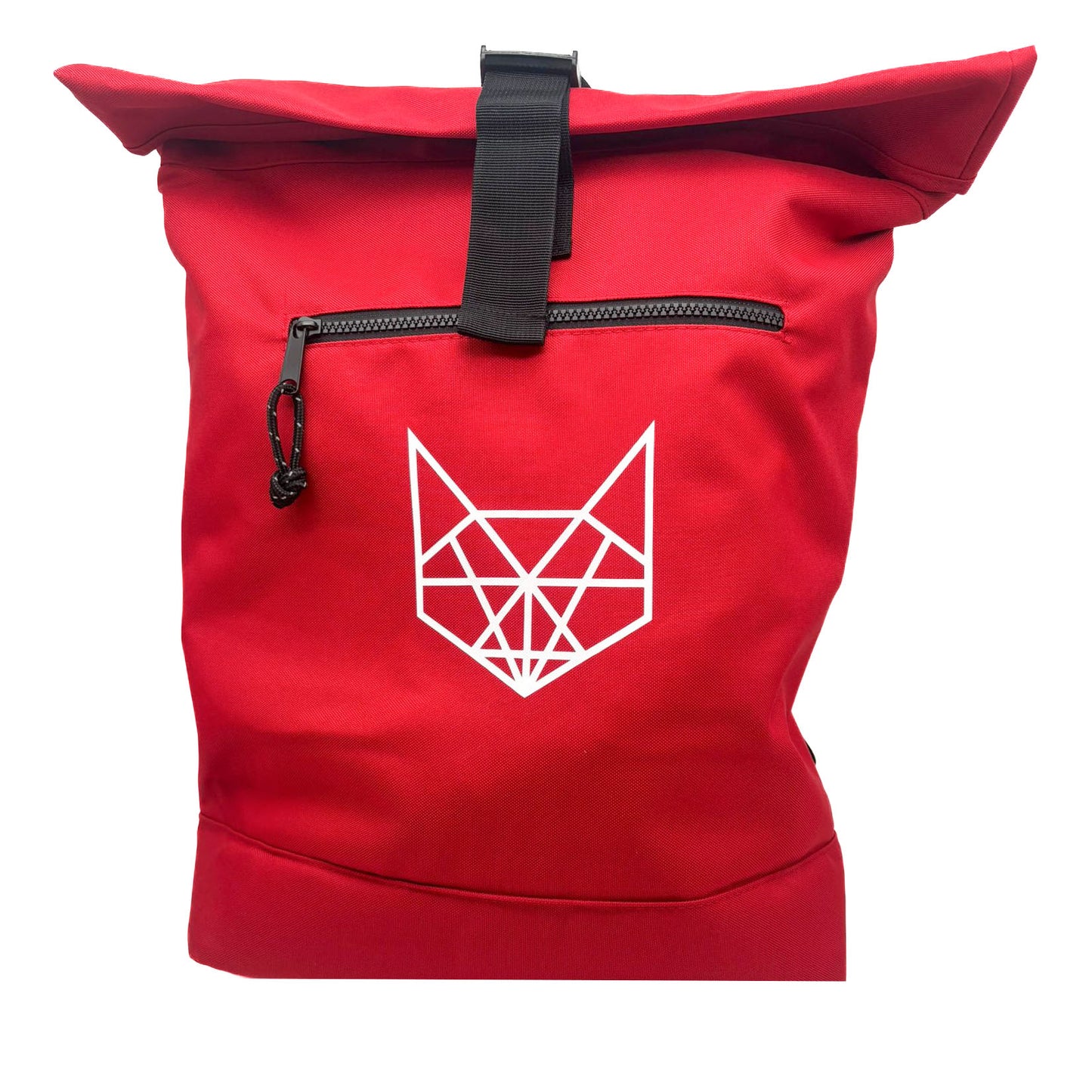 Recycled Roll-Top Rucksack Red