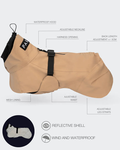 Visibility Hunderegenmantel Lite Taupe
