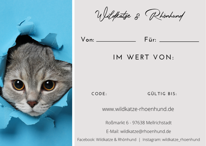 Gutschein Wildkatze und Rhönhund