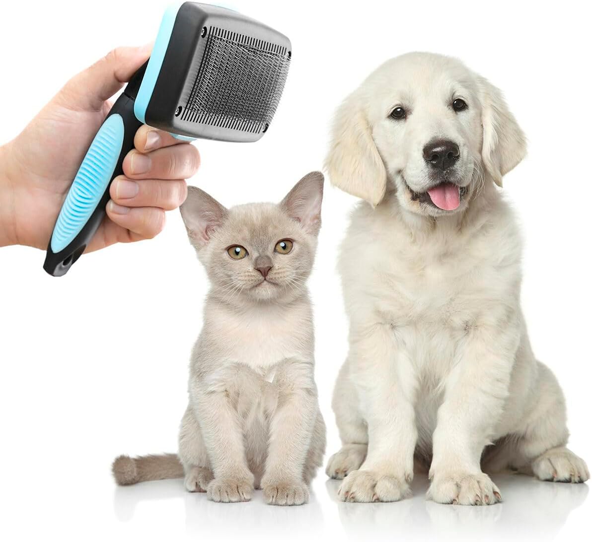 Groombot Tierbürste mit einziehbaren Stiften