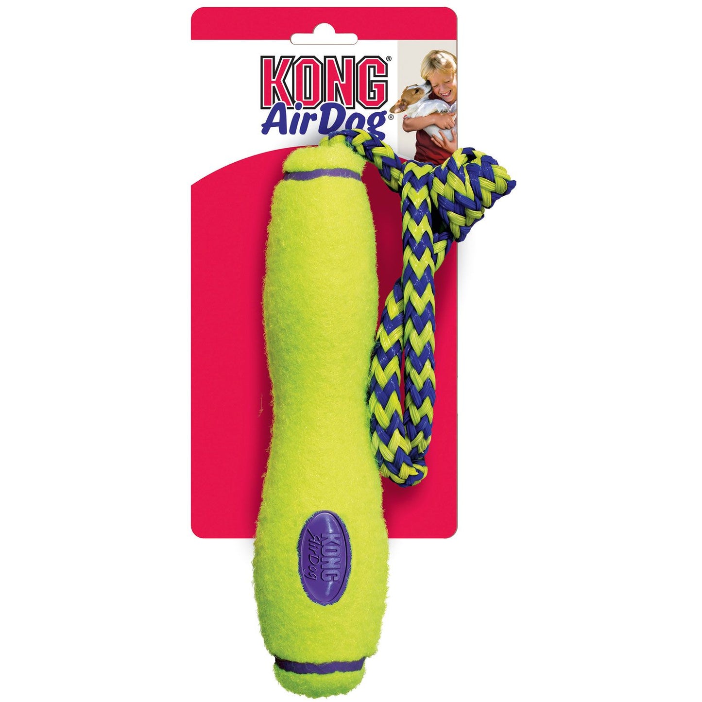 AirDog Squeaker Fetch Stick mit Tau 13 cm