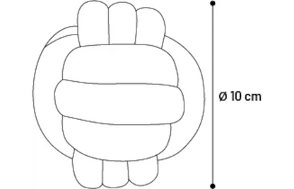 Spielzeug Ringo Knotenball Dunkelgrau 10cm