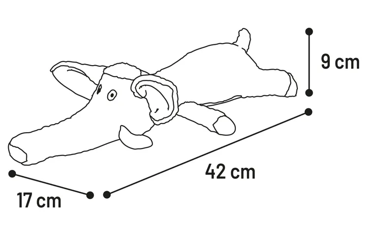 Spielzeug Flatsi Elefant Grau