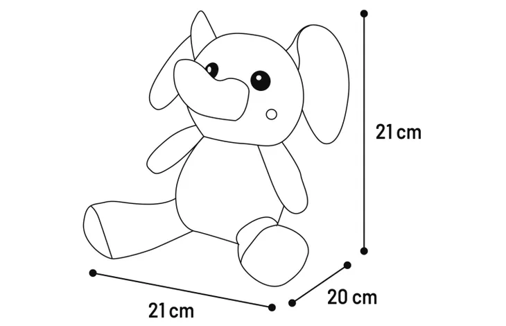 Spielzeug Nittu Elefant Grau