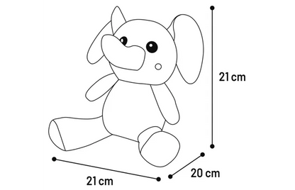 Spielzeug Nittu Elefant Grau