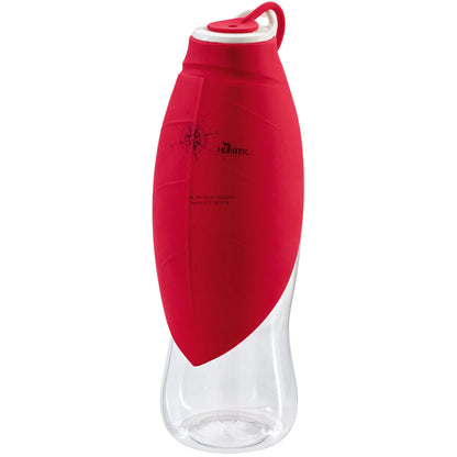 Outdoor Trinkflasche mit Silikonnapf rot