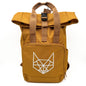 Recycled Mini Twin Handle Roll-Top Rucksack Mustard