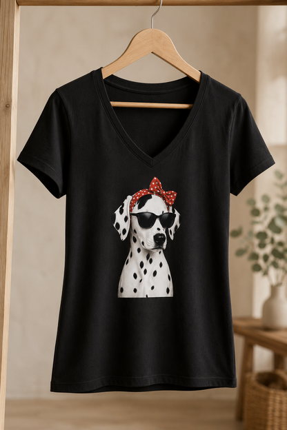 Fienchen Stay Rockabilly - Damen Regent V T-Shirt deep black