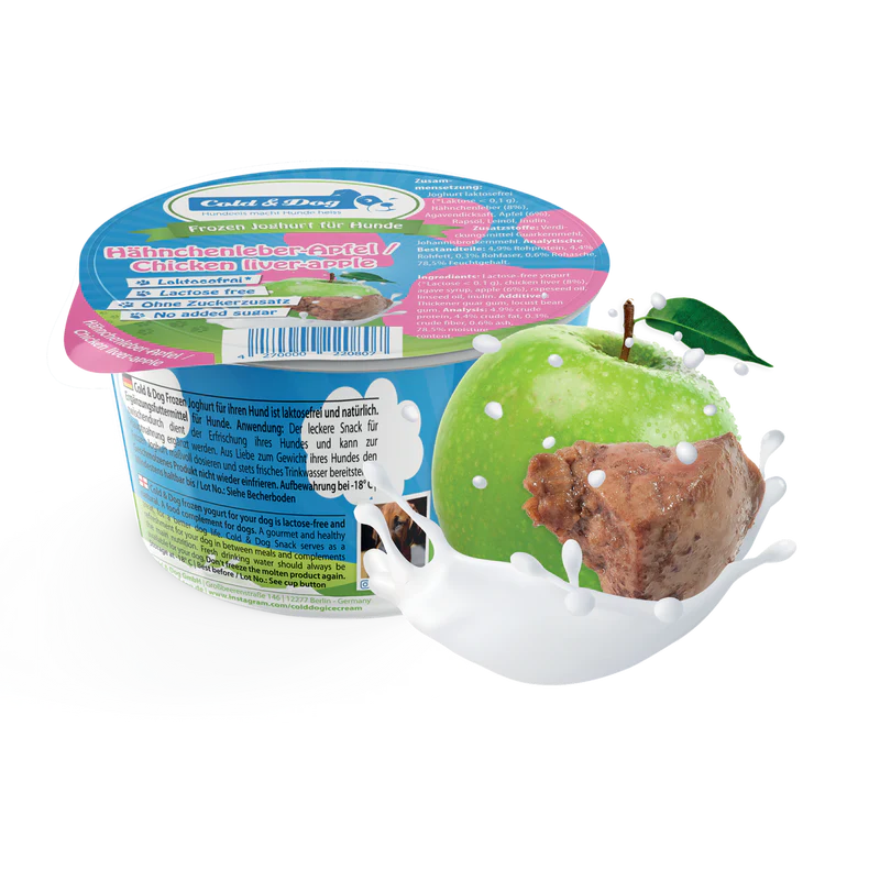 Hundeeis Hähnchenleber & Apfel