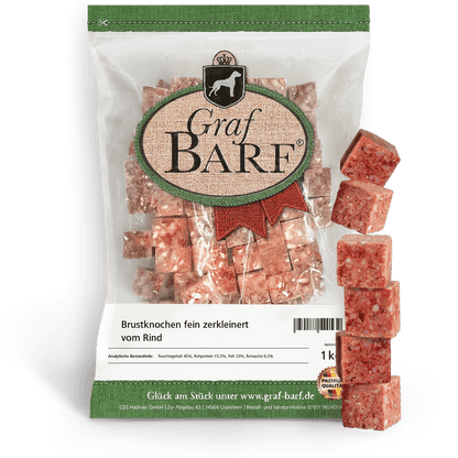Brustknochen Rind fein zerkleinert 1000g