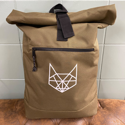 Recycled Roll-Top Rucksack Military Green