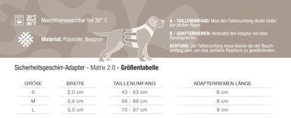 Geschirr Sicherheitsadapter - Matrix 2.0 Black