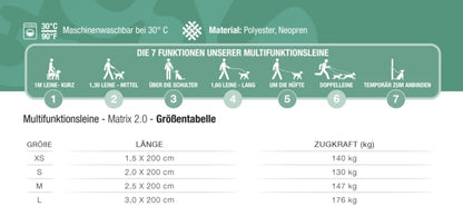 Multifunktionsleine - Matrix 2.0 Stone