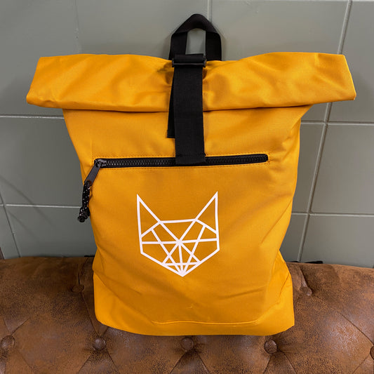 Recycled Roll-Top Rucksack Mustard