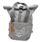 Recycled Mini Twin Handle Roll-Top Rucksack Light Grey