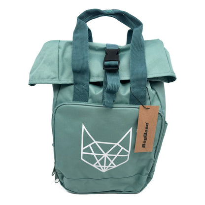 Twin Handle Roll-Top Rucksack Sage Green