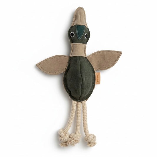 Hundespielzeug aus Leder Ente