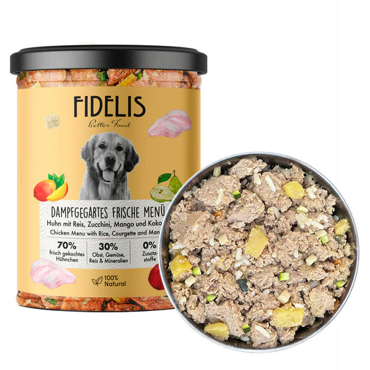 Gekochtes Frische-Menü Huhn mit Reis 400g