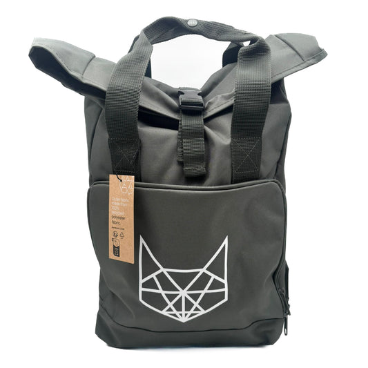 Twin Handle Roll-Top Rucksack Graphite Grey