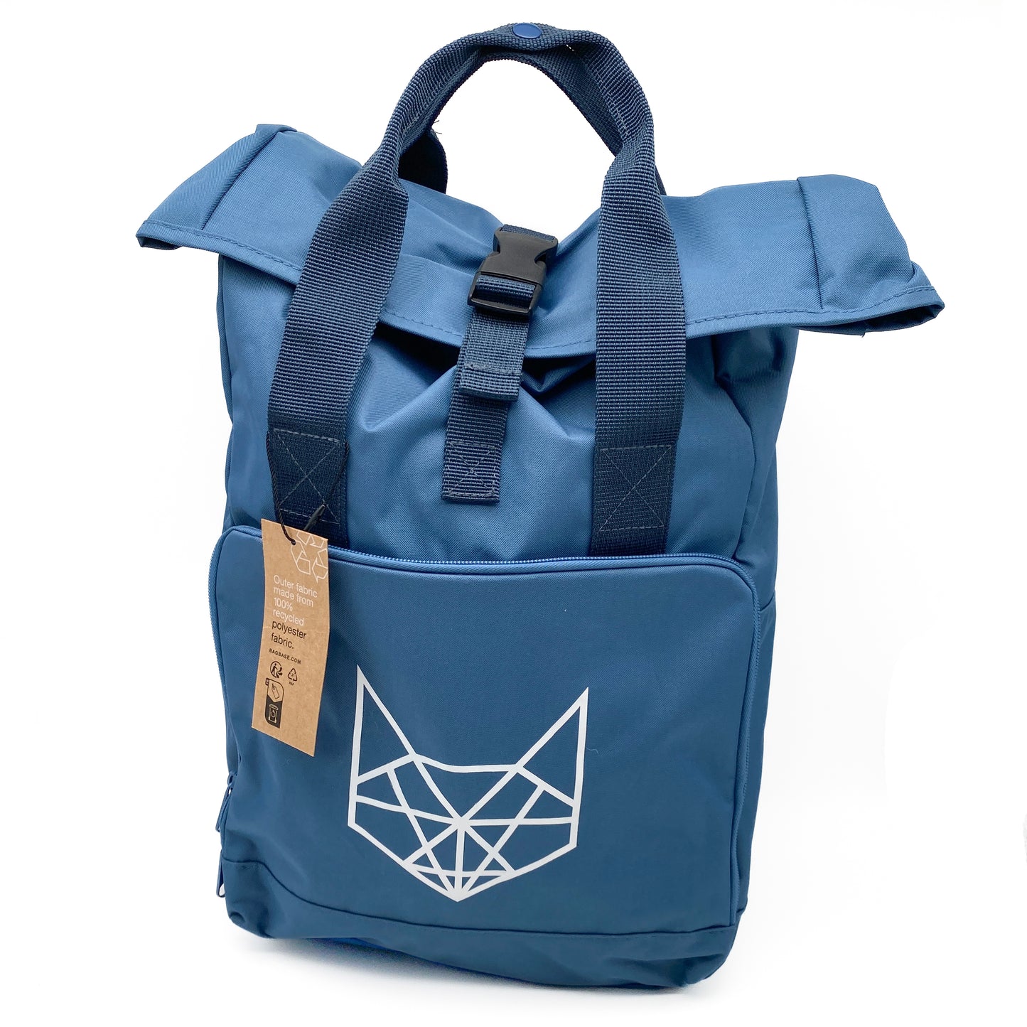 Twin Handle Roll-Top Rucksack Airforce Blue