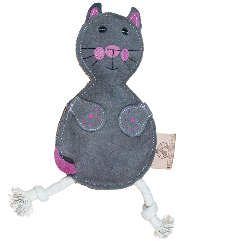 Lederspielzeug Katze