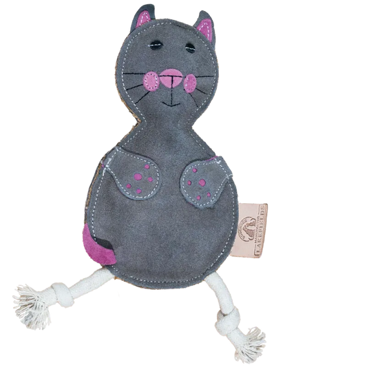 Lederspielzeug Katze