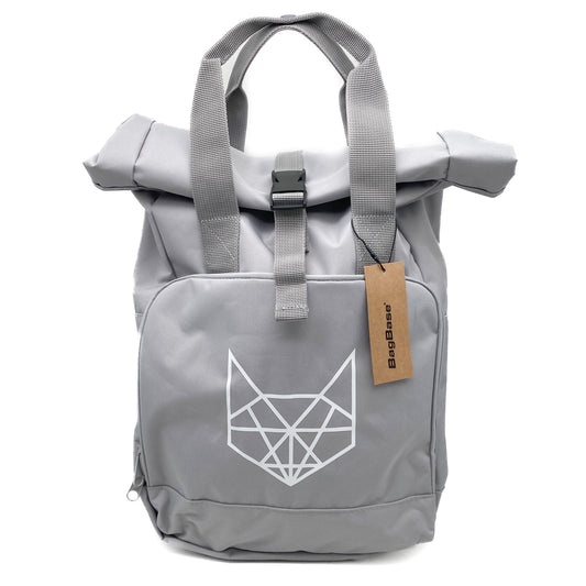 Twin Handle Roll-Top Rucksack Light Grey