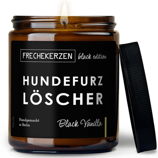 Freche Kerze | hundefurz löscher - Black Vanilla