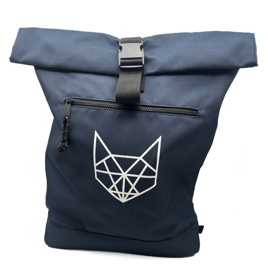 Recycled Roll-Top Rucksack Navy